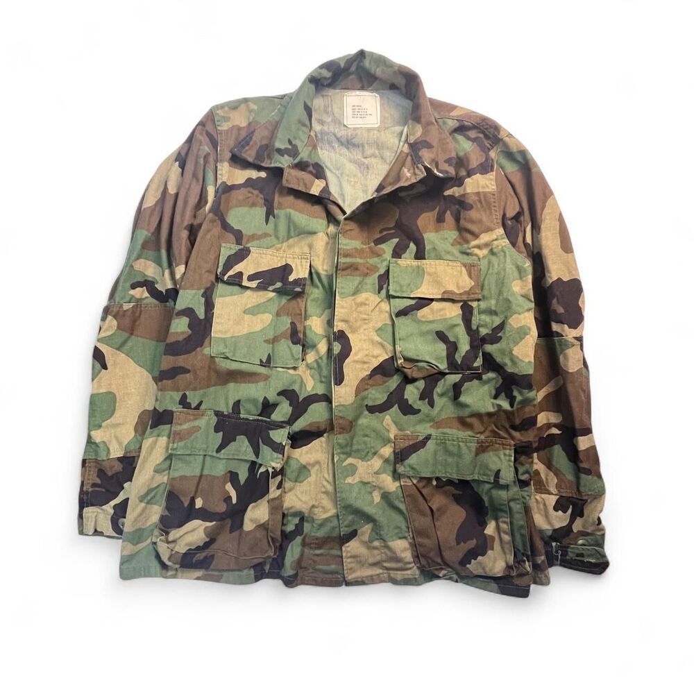 U.S. Army M65 Field Jacket Woodland Camo Large Military Gorpcore